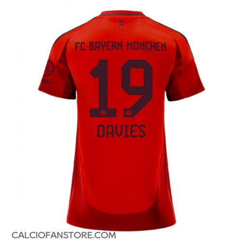 Maglia Calcio Bayern Munich Alphonso Davies #19 Prima Divisa Donna 2024-25 Manica Corta